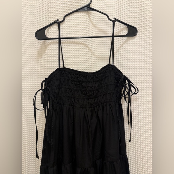Zara Black Summer Dress with Ties on the Side - 100% cotton - XS - Picture 3 of 7